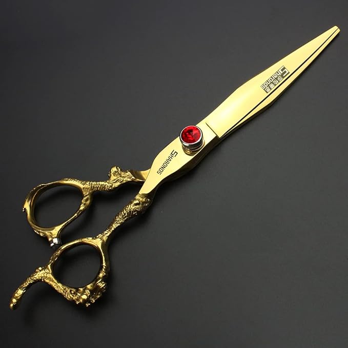 7" 7.5" 8"9" Professional Hairdressing Scissors Barber Salon Hair Cutting Dragon Shears (Large). (7 inch—B)
