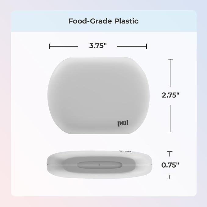 Clear Aligner and Retainer Case by PUL | Also Compatible with Mouthguards, Nightguards, Dentures, Floss Picks, Pul Tools, and Cleaning Tablets | Slim and Lightweight | Secure Magnetic Closure (Gray)