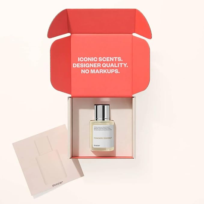 Dossier - Powdery Coconut 1.7 Fl oz (50ml) - Perfume Inspired by T.Ford Soleil Blanc - Pure Infused - Paraben Free - Vegan - For Women Men Unisex