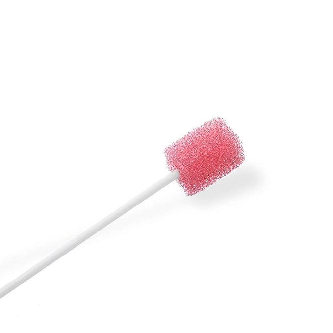 Wellgler's Mouth Swabs for Elderly，Disposable Oral Swab(50pcs,Pink)