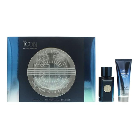 Banderas Antonio Perfumes - The ICON Eau de Toilette for Men - 1.7 Fl Oz EDT + 2.5 Fl Oz After Shave Balm