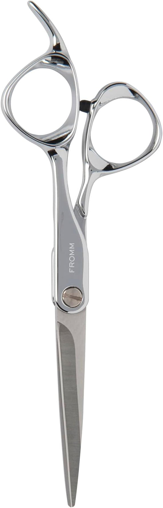 Fromm Professional Explore 5.75" Hair Cutting Shears for Wet and Dry Hair, Polished Silver Japanese Steel Scissors with Beveled Blade