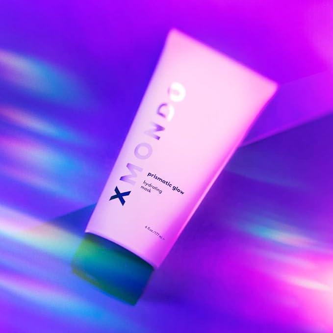 XMONDO Hair Prismatic Glow Hydrating Mask - Vegan Formula with Argan and Baobab Oil + Pro-Vitamin B5 for Super Hydration and Deep Penetrating Moisture for Silky Smooth Glowing Hair, 6 Fl Oz 1-Pack