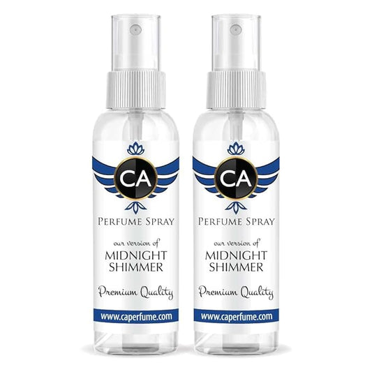 CA Perfume Impression of Midnight Shimmer For Women Replica Version Fragrance Dupes Concentrated Long Lasting Eau de Parfum Spray Refillable Atomizer Bottle 2 Fl Oz/60ml X2