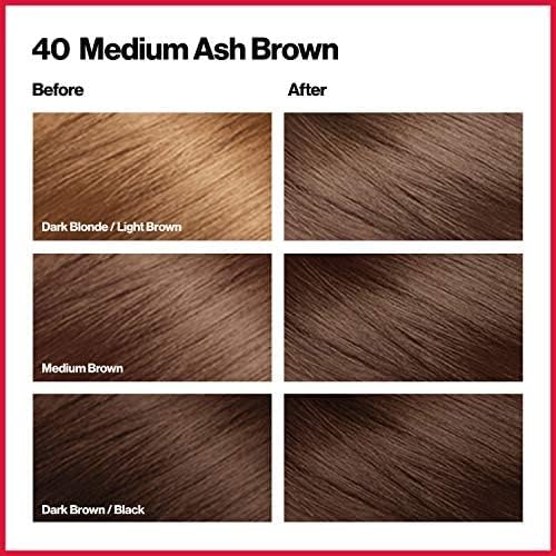 Revlon ColorSilk Haircolor, Medium Ash Brown (40) (Pack of 3)