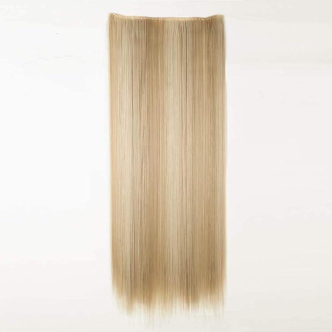 S-noilite® 24"/26" Straight Curly 3/4 Full Head One Piece 5clips Clip in Hair Extensions Long Poplar Style 22colors(26"-straight,Ash Blonde & Bleach Blonde)
