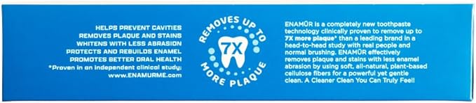 Premium Advanced Oral Care Plaque & Stain Removal Toothpaste - Plant Fiber Technology Removes 7X More Plaque Than Leading Brands, Whitens and Protects Enamel, 5.2 oz
