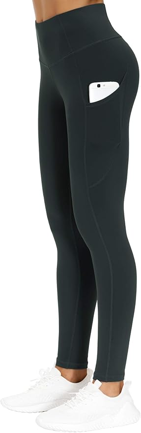 THE GYM PEOPLE Thick High Waist Yoga Pants with Pockets, Tummy Control Workout Running Yoga Leggings for Women