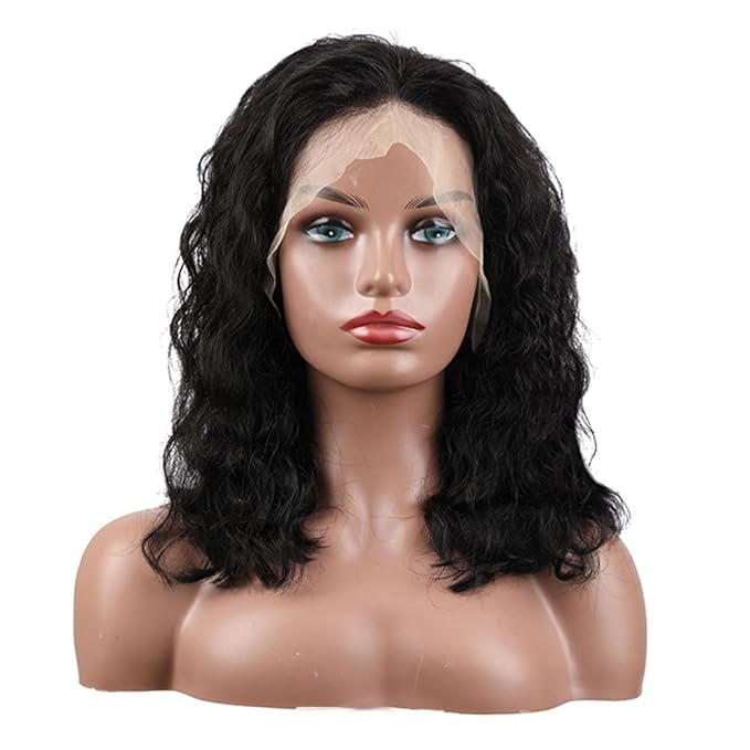 LICHANG Wear And Go Body Wave Bob 13x4 HD Lace Front Human Hair Wigs for Black Women (16 Inch, Natural Color)