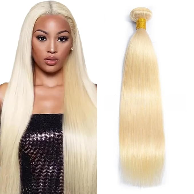 32 Inch 50g 613 Blonde Bundle 613 Straight Bundles Human Hair Unprocessed Virgin Hair Single Bundle Blonde Human Hair Extensions