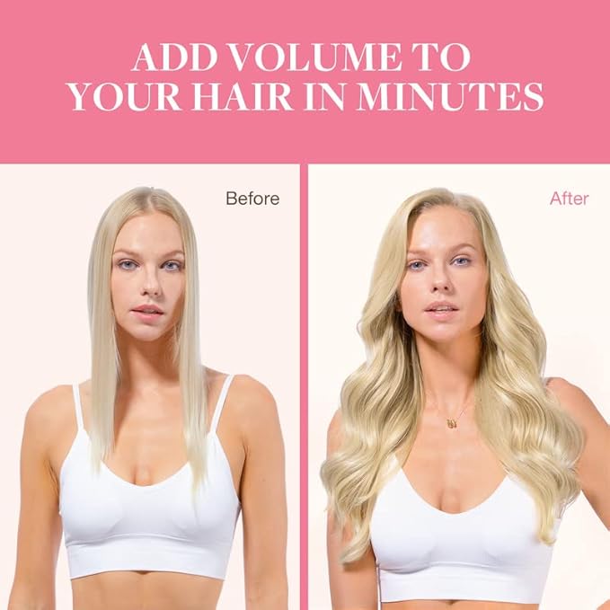 GOO GOO Clip in Hair Extensions Real Human Hair, Remy Human Hair Extensions Clip ins for Women, Natural Human Hair, 20inch 110g 7Pcs, 60A Platinum Blonde