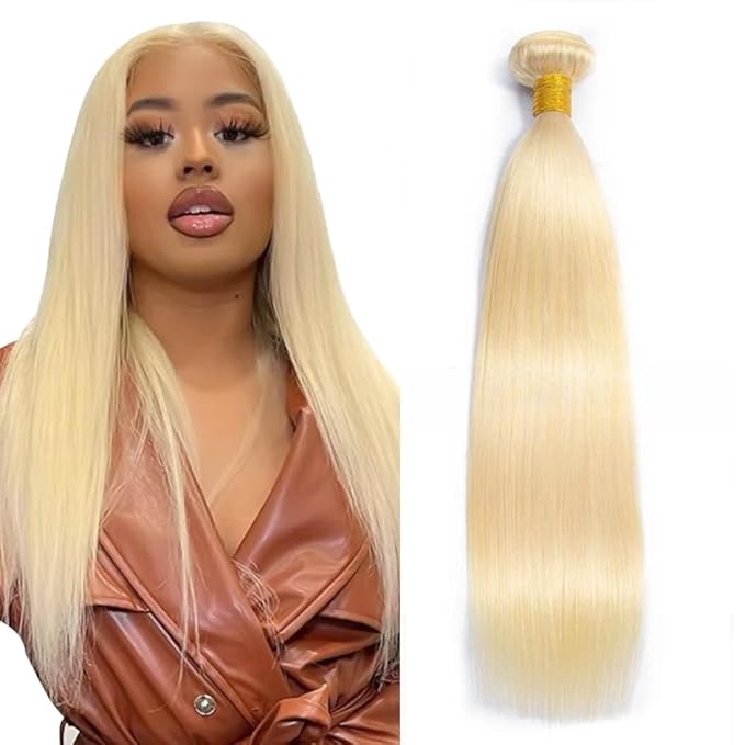 Blonde Bundles 613 Straight Human Hair 20 Inch White Blonde Bundle Brazilian Virgin Hair 1 Bundle 50g 613 Bundles Straight