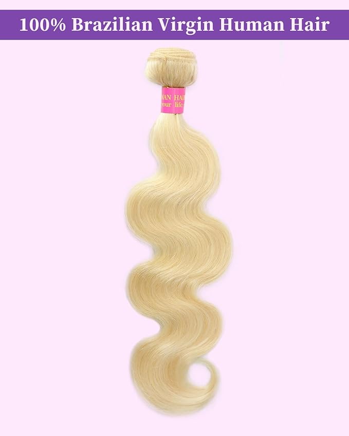 CFY 613 Body Wave Bundle 26 Inch Blonde Bundle Human Hair 14A 100% Unprocessed Virgin Human Hair Bundle 613 Bundles Hair Body Wave
