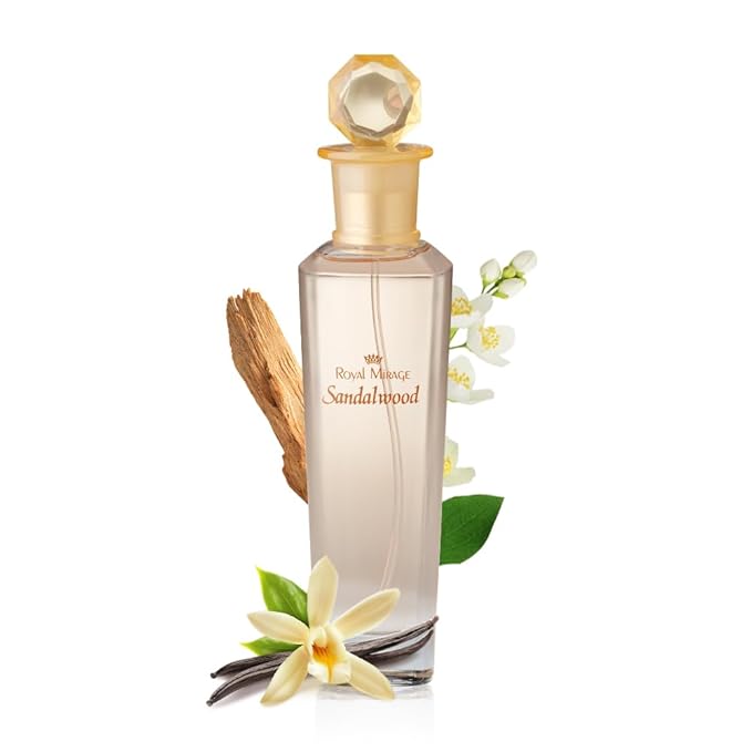 Royal Mirage Sandalwood Eau de Toilette for Women - Premium Woody Floral Perfume 100ml with Jasmine & Vanilla - Long-Lasting Feminine Fragrance Spray - Sustainable Luxury EDT Made in USA