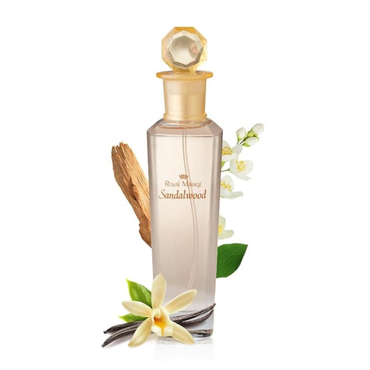 Royal Mirage Sandalwood Eau de Toilette for Women - Premium Woody Floral Perfume 100ml with Jasmine & Vanilla - Long-Lasting Feminine Fragrance Spray - Sustainable Luxury EDT Made in USA