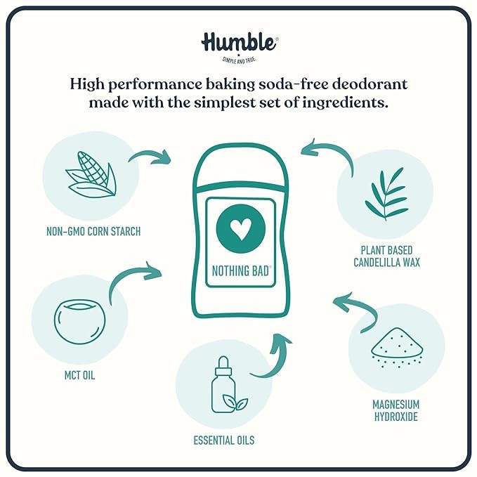 HUMBLE BRANDS Vegan & Sensitive Skin Formula Baking Soda Free, Vanilla & Cardamom