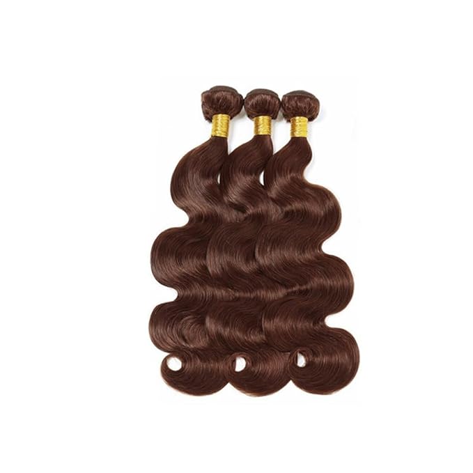 Dark Brown Bundles Human Hair #4 Body Wave Bundle 22 22 22 Inch Peruvian Chocolate Brown Body Wave Bundles Human Hair Extensions