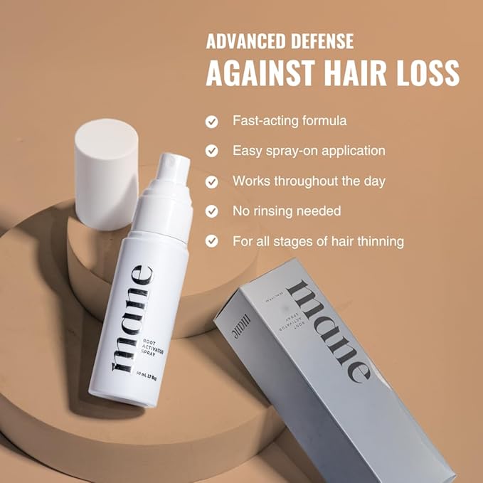 Superior Mane Root Activator Hair Growth Serum Spray for Men with Ginseng - Strengthens, Thickens & Accelerates Hair Growth- Lightweight and Non- Greasy, 50 mL