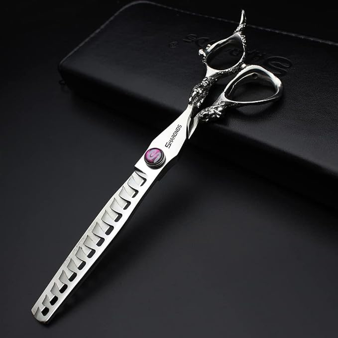 7" 7.5" 8"9" Professional Hairdressing Scissors Barber Salon Hair Cutting Dragon Shears (Large). (7 inch 4pc)