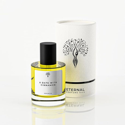 Eternal perfume oils for Women and Men- Eau De Perfum - A Date with Cinnamon Concentrated Perfume Insp by Khamara Qahwa - Alcohol Free Scent - Long Lasting Designer Perfumes 50ml+30ml (Pack of 2)