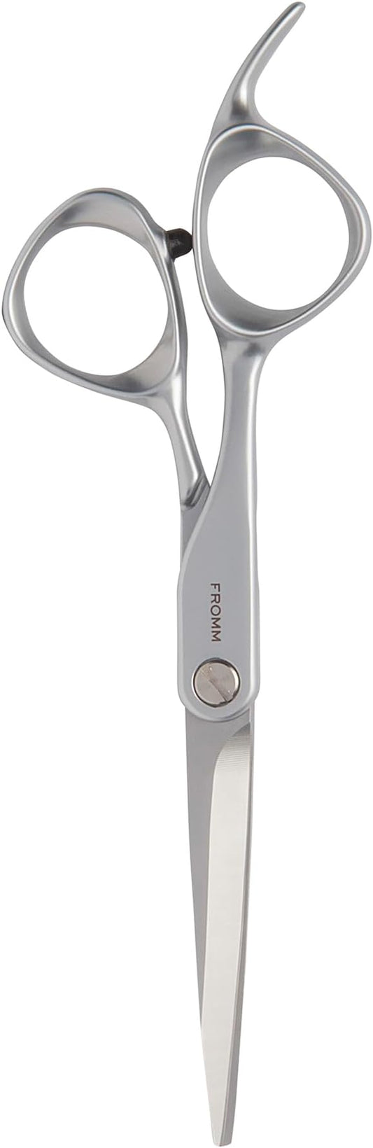 Fromm Transform 5.75" Left-Hand Extra Smooth Hair Cutting Shears for Wet and Dry Hair, Polished Silver Japanese Steel Scissors with Beveled Blade