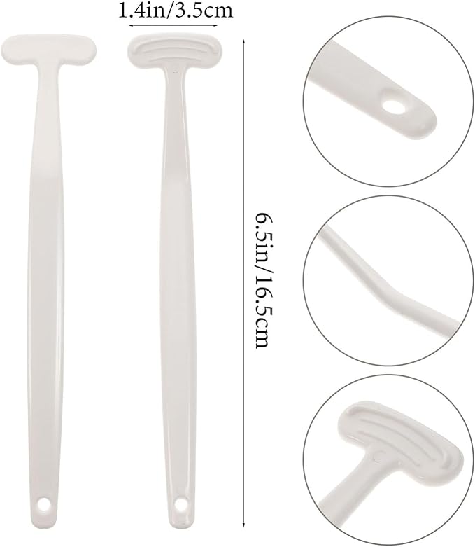 6 Pack Tongue Scraper, Plastic Tongue Cleaner Brush for Adults Tongue Scrubber for Better Breath Dental Oral Care Supplies (6 Pcs Tongue Scraper)
