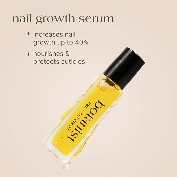 Botanist Nail Rescue Kit | Strengthening Polish + Growth Serum | Grow and Strengthen Nails Damaged from Acrylics, Dip, and Gel Manicures | Non-Toxic, 84% Plant Based, 21-Free & Vegan (Cherry Blossom)