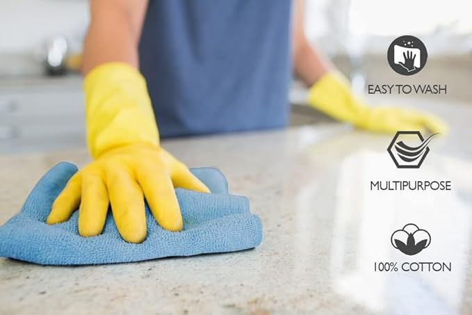 Premium Wash Cloths Pack of 12 (13" x 13") 100% Ring Spun Cotton | Luxury Washcloths | Ultra Soft Face Towels | Highly Absorbent Wash Cloths for face (Sky Blue)