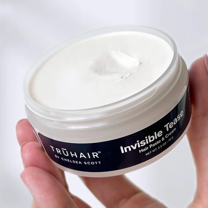 Truhair Invisible Tease Styling Cream and Paste | Men’s & Women’s Hair Styling Cream for Shaping, Texturizing, and Hold | Lightweight & Non-Greasy Hair cream (2.5 OZ)