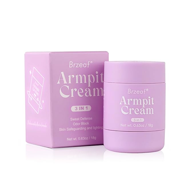 Brzeaf 3 In 1 Underarm Antiperspirant Deodorant– 72H Sweat & Odor Control, Armpit Cream Deodorant, Antiperspirant Deodorant for Women and Men