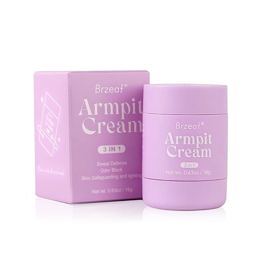 Brzeaf 3 In 1 Underarm Antiperspirant Deodorant– 72H Sweat & Odor Control, Armpit Cream Deodorant, Antiperspirant Deodorant for Women and Men