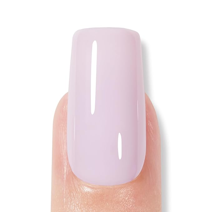 AILLSA Light Pink Nail Gel Polish Nude Baby Pink Gels Polish Color Fall Winter Mauve Jelly Nails Art Natural Nail Polish Soak Off U V Gel Nail Manicure at Home Holiday Gift For Women 0.51 Fl Oz