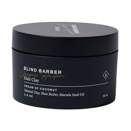 Blind Barber Bryce Harper Hair Clay - Matte Clay Pomade for Men - Medium to Strong Hold - Infused with Kaolin, Shea Butter & Marula Seed Oil - Coconut Scent (2.5 Oz)
