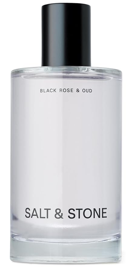 Salt & Stone Body Mist, Black Rose & Oud Scent, Skincare Infused Hair & Body Spray for Women and Men, Hydrating Fragrance with Glycerin and Red Algae, Vegan, Cruelty Free, 3.4 fl oz