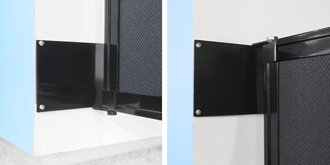 Versare Room Divider 360 Wall-Mounted Folding Partition | Locking Wheels | Temporary Room Separator | 19'6" x 6'10" Blue SoundSorb Panels