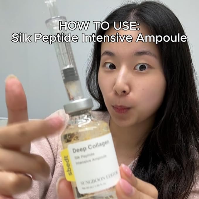 SUNGBOON EDITOR Deep Collagen Silk Peptide Intensive Lifting Ampoule | Korean Anti-Aging Serum for Face with Collagen & Peptide | Skin Tightening & Firming | 72H Hydration| Stocking Stuffers for Women