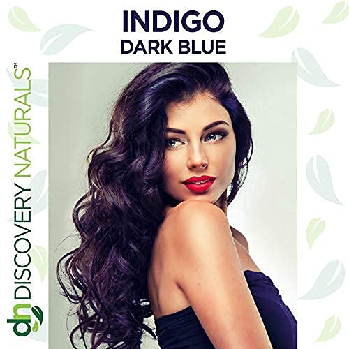 Blue Henna Hair Color For All Kit | 100% All Natural Indigo Powder Hair Dye & Beard Dye (Indigo Dark Blue) Organic, Herbal & Vegan Chemical & Cruelty Free Permanent Gray Coverage & Tinting
