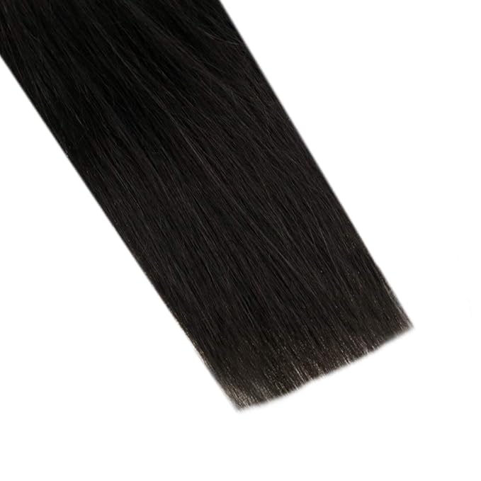 Full Shine U Tip Hair Extensions Human Hair Color 1B Natural Black 16 Inch 50 Grams Keratin Tip Hair Extensions Real Human Hair for Women add Volume Straight Natural Hair