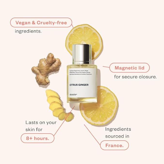 Dossier - Citrus Ginger - Eau de Parfum - Perfume Luxury - Pure Infused - For Men - Fragrance 1,7 Fl 0z (50ml)