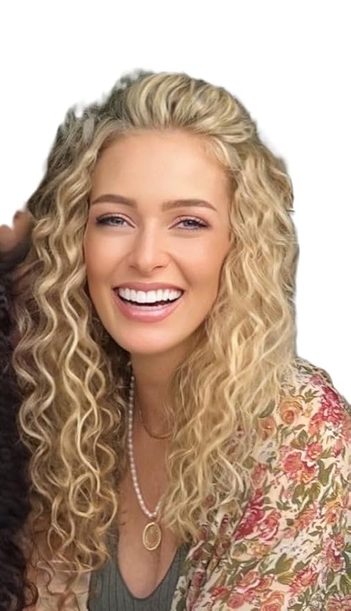 EnvieMe Luxury Hair Extensions Remy Cuticle Intact Double Drawn Real Human Hair Deep Wave Curl, Seamless-Invisible Clip-In Hair Extentsons #1001 Light Blonde 110g 20 inch 8 pcs