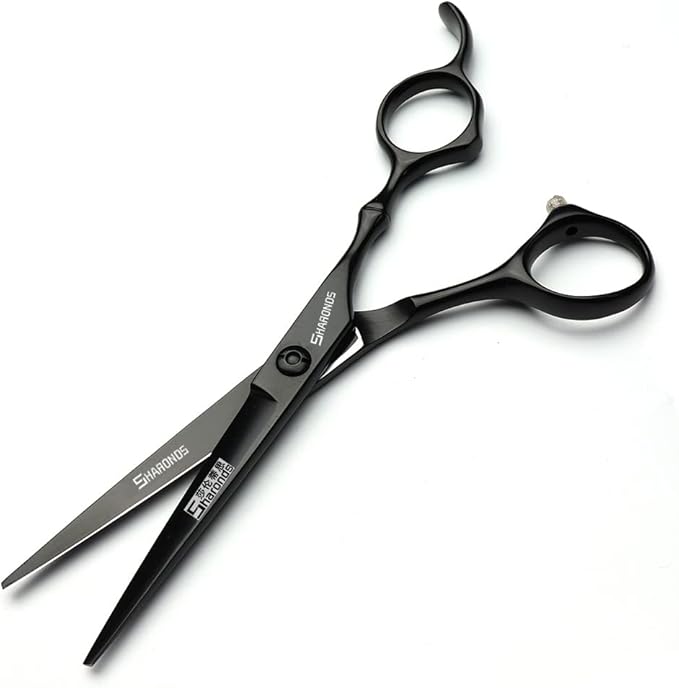 6 Inch Black Hairdressing Scissors Salon Hairdressing Tool Stainless Steel Hair Cutting Hair Thinning Hairdressing Scissors (5.5 inch cutting)