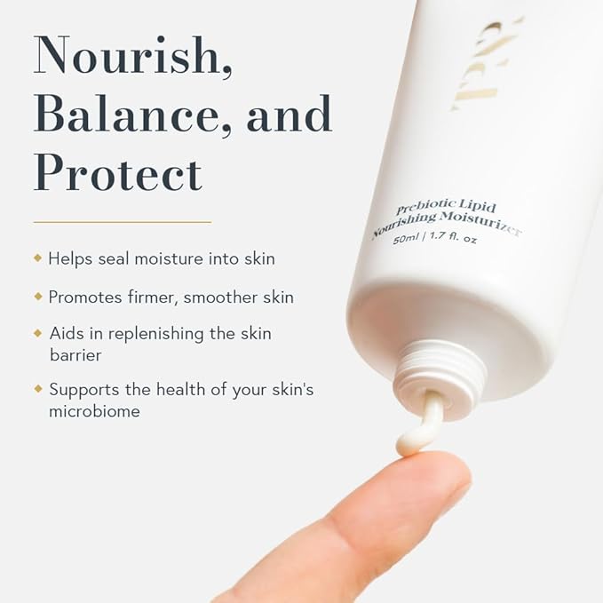 Prebiotic Lipid Nourishing Facial Moisturizer (50ml/1.7oz) | Hydrating Face Cream| Natural, Plant-Based & Science-First Skincare Routine for Men & Women