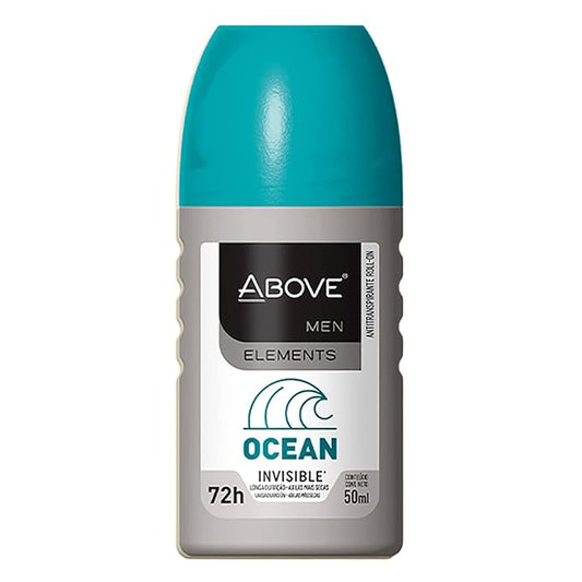 ABOVE Ocean - 72 Hour Antiperspirant Roll-On Deodorant for Men - Lemon, Bergamot, Lavender Scent - 1.7 oz