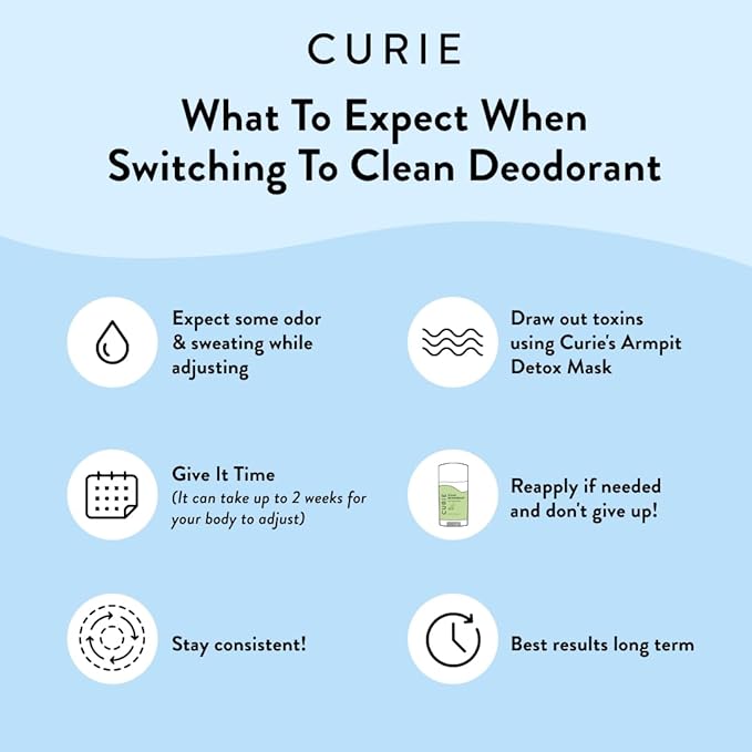 Curie Natural Deodorant for Women - Orange Neroli + Coconut Nectar - Aluminum Free, Clean, Sustainable, Vegan Paraben Free (2pk)