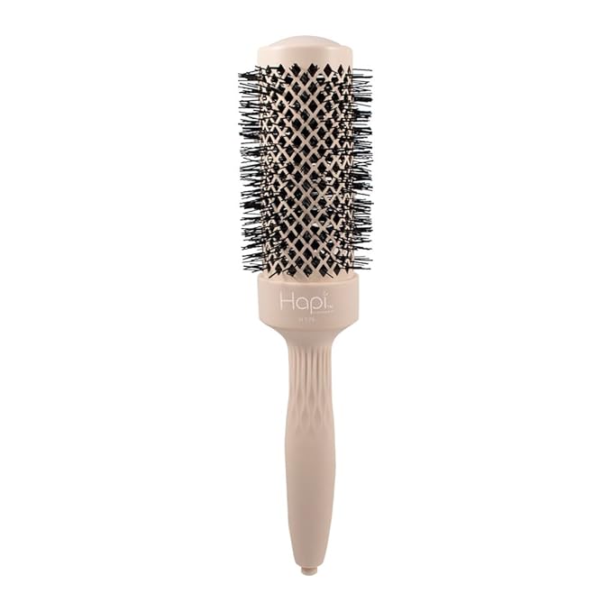 Cricket Hapi High Heat Harmony Thermal Brush - 1.75" Ceramic Barrel, Round Brush for Heat Styling with Hair Dryer, Mood-Friendly - Beige