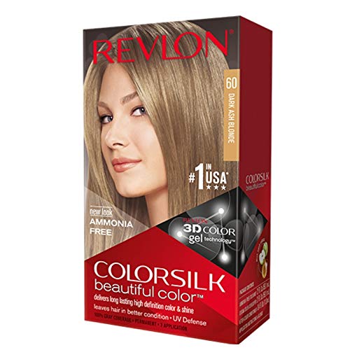 Revlon ColorSilk Hair Color, 60 Dark Ash Blonde 1 ea (Pack of 6)