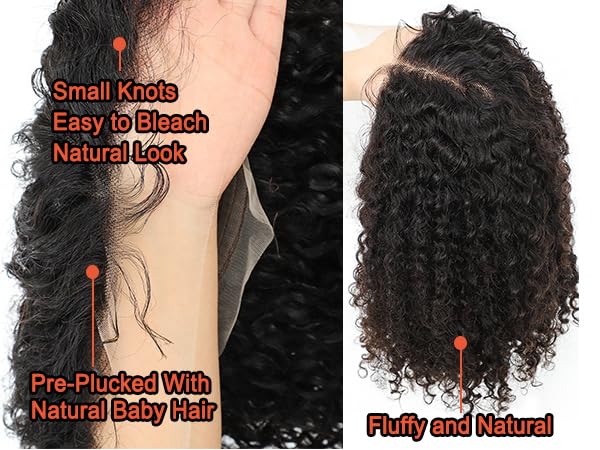 Kinky Curly Lace Front Wig Human Hair 13x4 Wear and Go Glueless Wigs Human Hair Pre Plucked with Baby Hair 20 Inch HD Deep Jerry Curly Wave Lace Frontal Wigs 150% Density Full and Thick