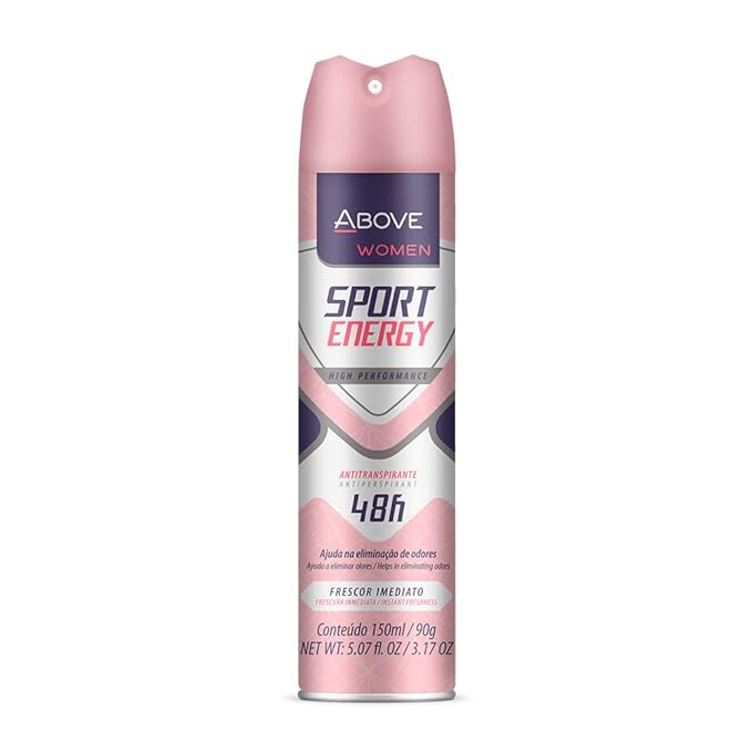 ABOVE 48 Hours Antiperspirant Deodorant, Sport Energy, 3.17 oz - Dry Spray Deodorant for Women - Floral Scent - Antiperspirant Spray - No Stains