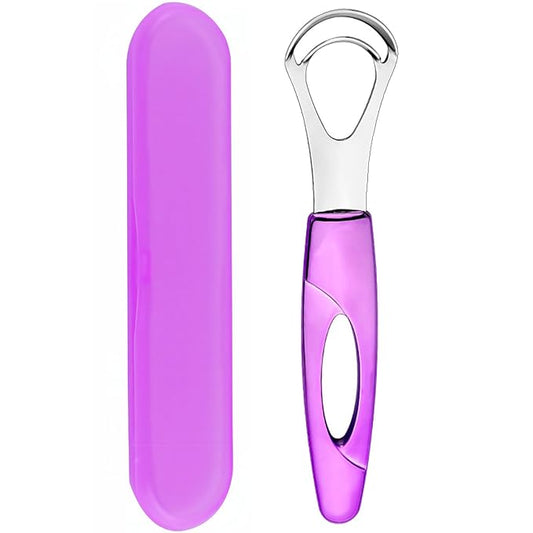 Tongue Cleaner, Tongue Scraper, Tongue Cleanser, Tongue Scraper, Tongue Scraper Cleaner, Helps Fight Bad Breath, Tongue Scrapers (Purple)