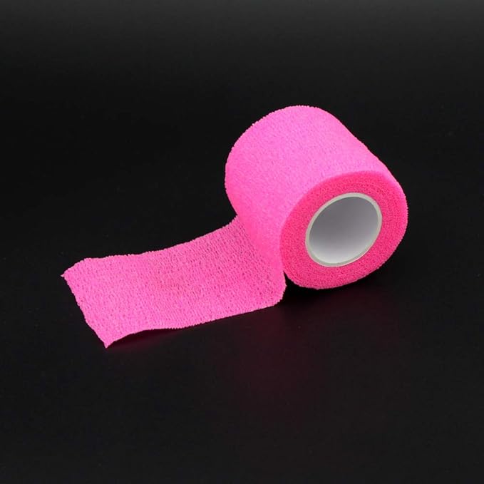 Sensi Wrap Grip Cover Sports Self Bandage Rolls 2-inch x 5-Yards 24pcs (Hot Pink)